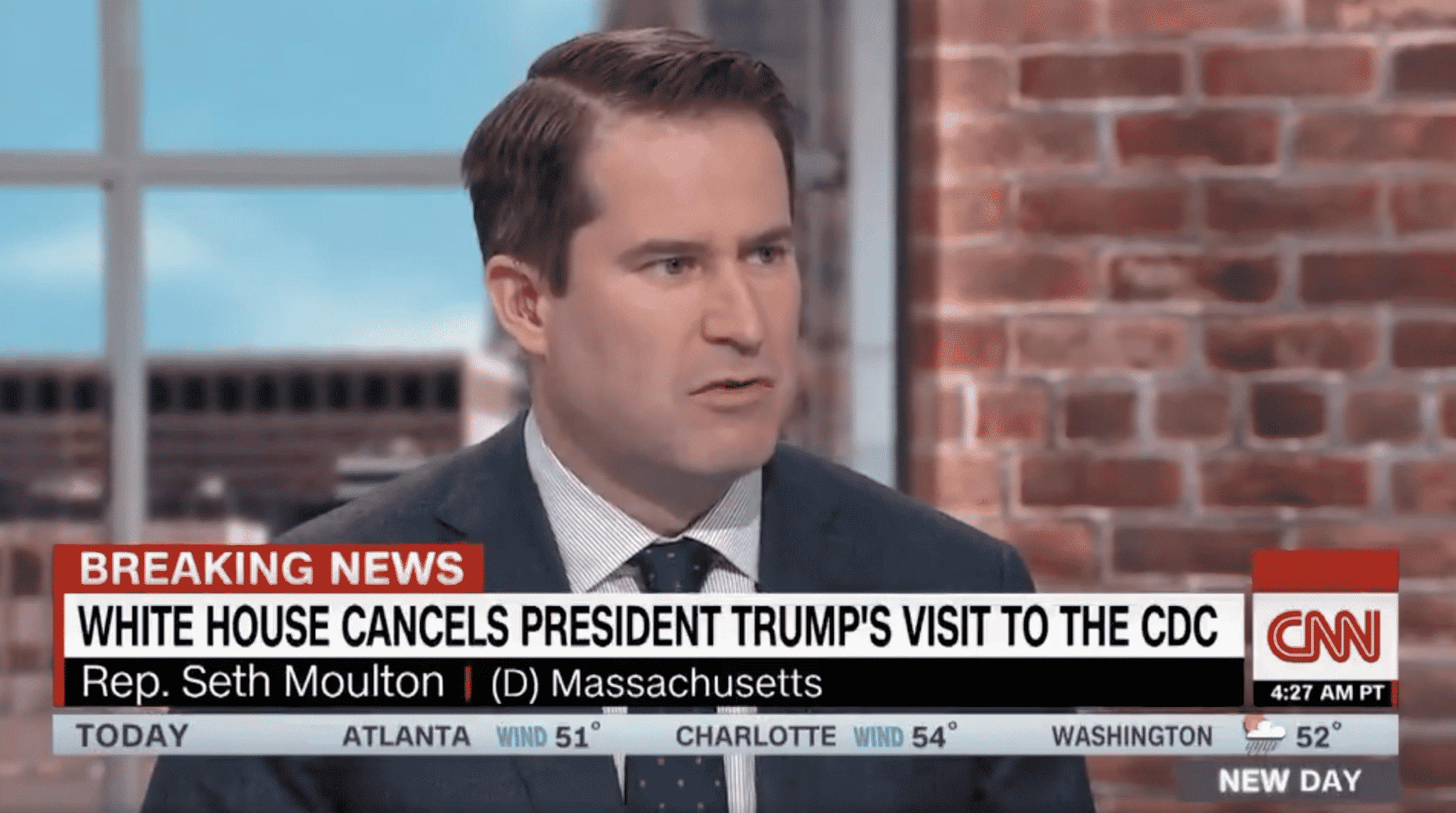 Dem Congressman Suggests Trump Canceled Trip to the CDC Because He Is a Germaphobe