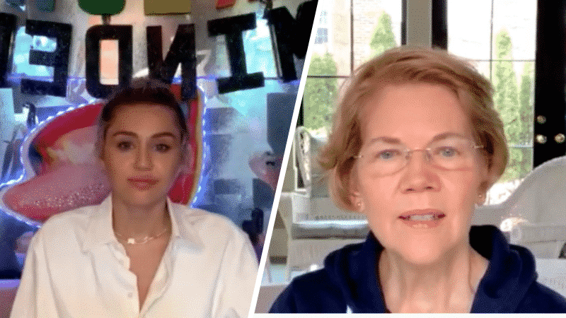 Warren Pushes for Protecting Right to Vote Amid Pandemic on Miley Cyrus’ Instagram Show