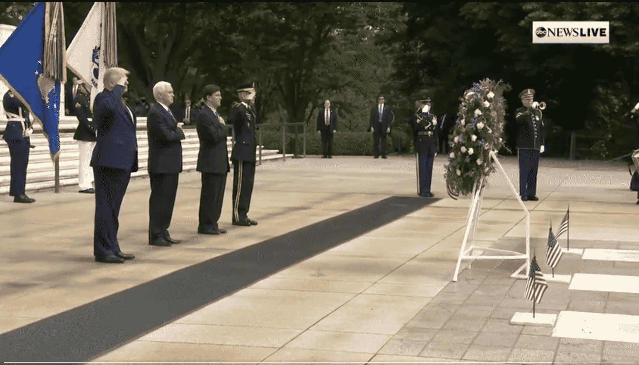 Trump Participates in Wreath Laying Ceremony at Arlington to Honor Fallen Service Members