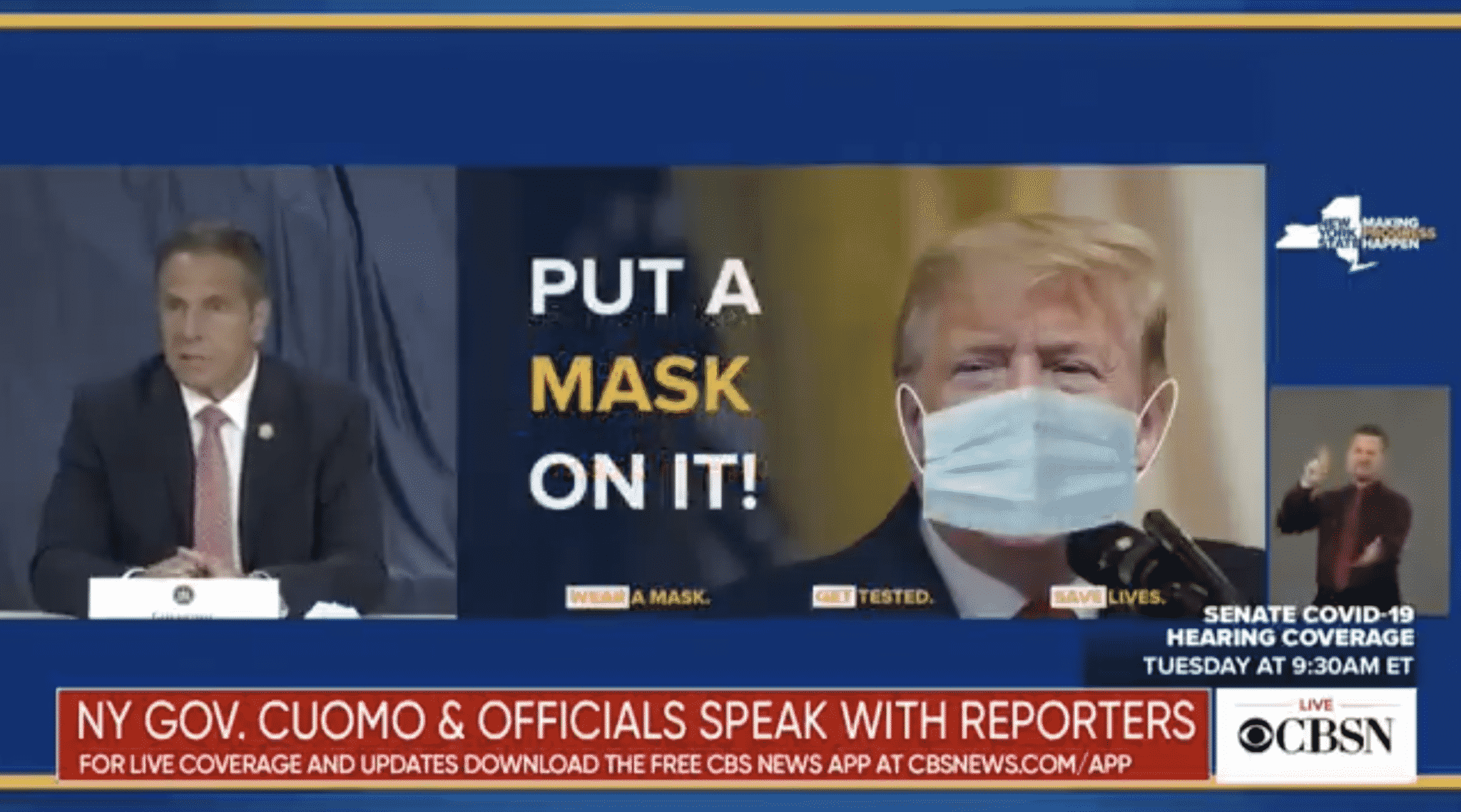 Cuomo Calls on Trump to ‘Lead by Example’ and ‘Put a Mask on It’