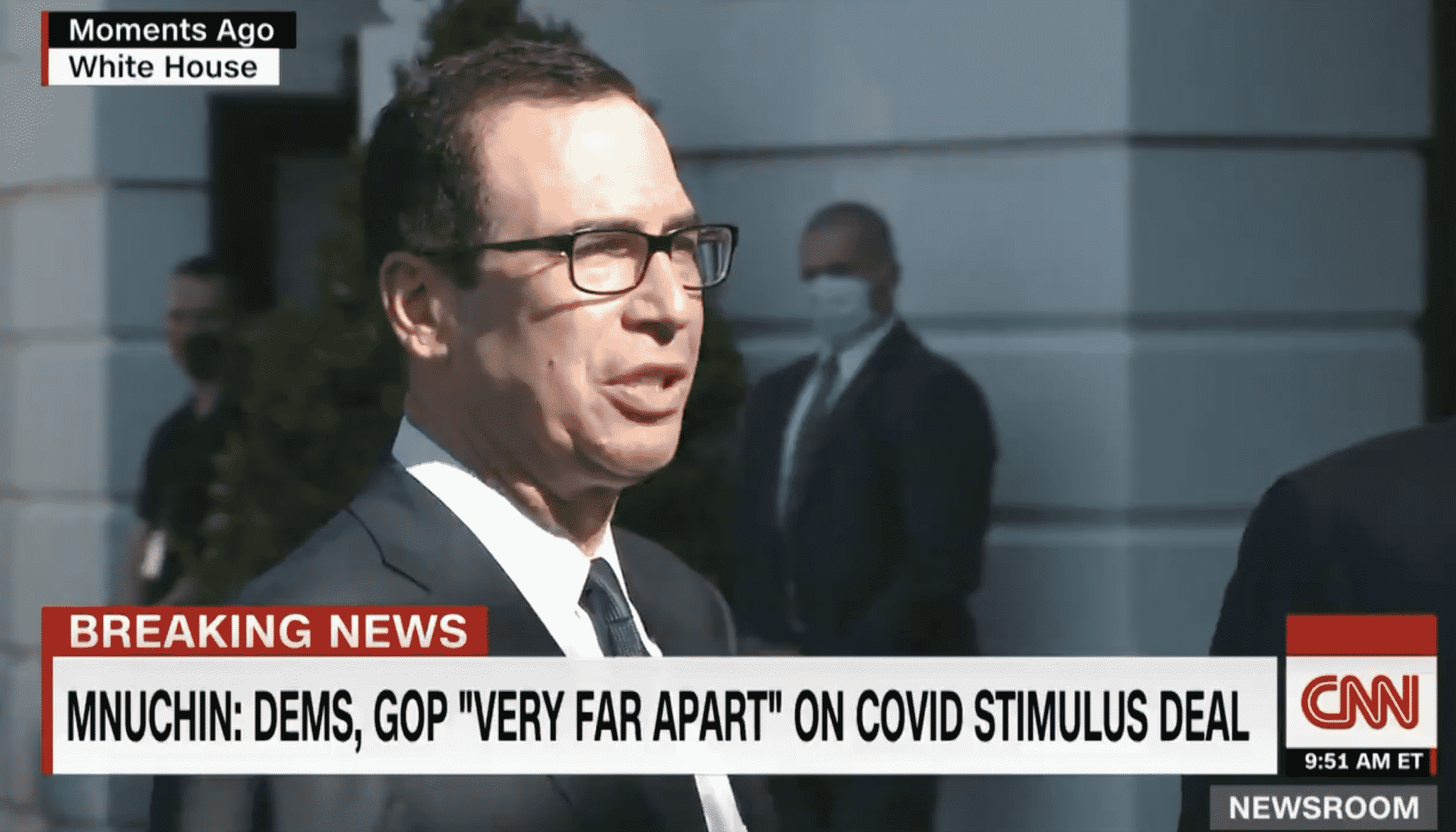 Mnuchin: Republicans and Democrats Are ‘Very Far Apart’ on Reaching Stimulus Deal