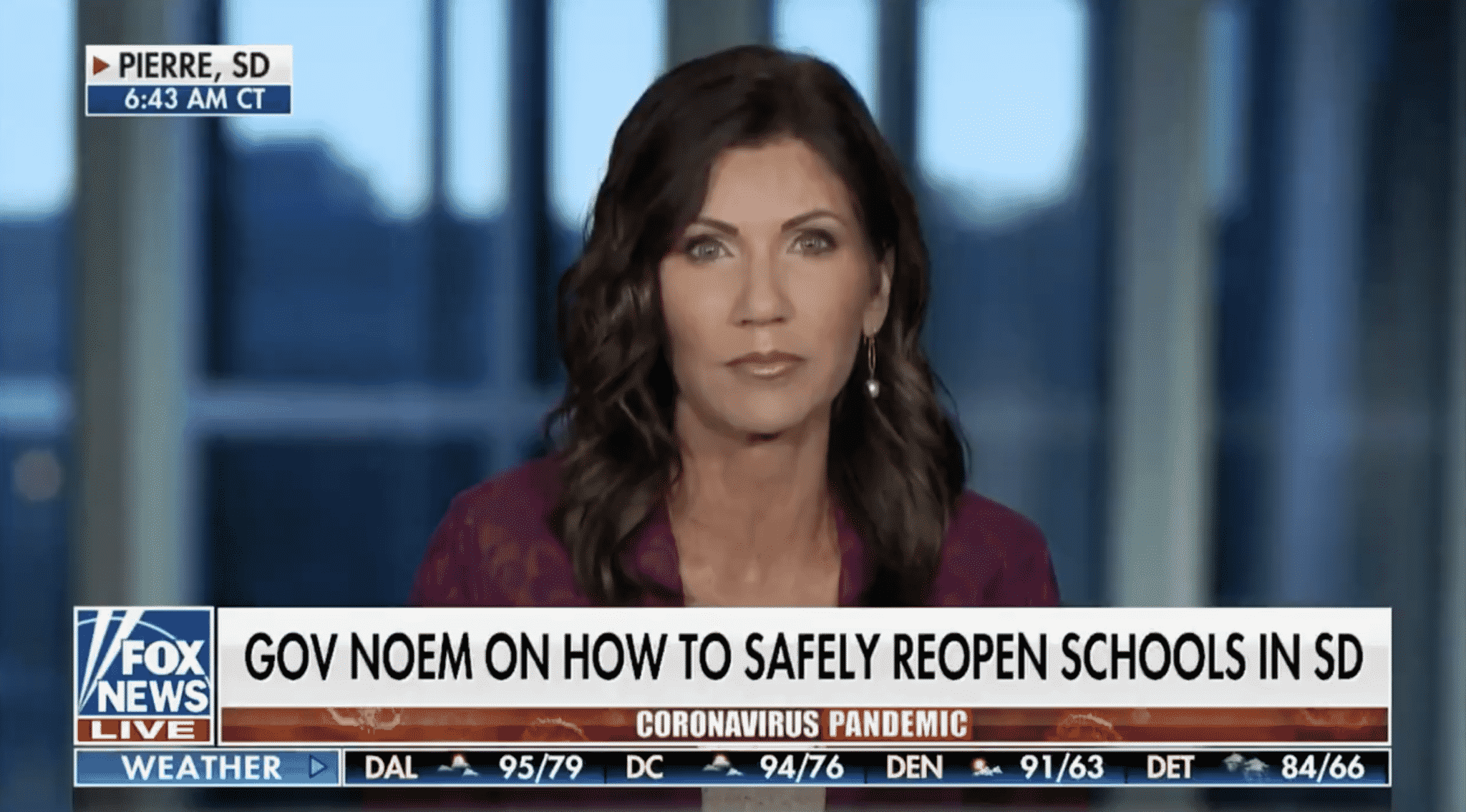 South Dakota Governor Vows Schools Will Be Open in the Fall