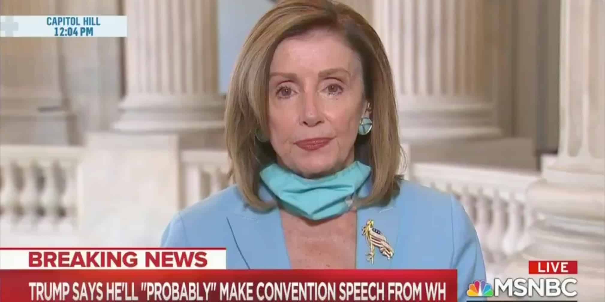 Pelosi Says Trump Floating Idea of Accepting Republican Nomination From WH Is Degrading