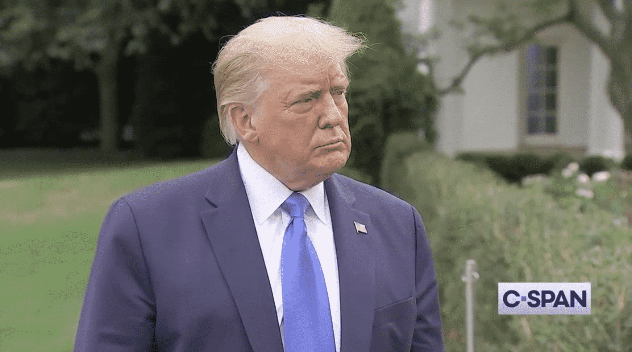 Trump Says He ‘Hardly’ Heard Chants of ‘Vote Him Out’ While He Paid His Respects To Ginsburg