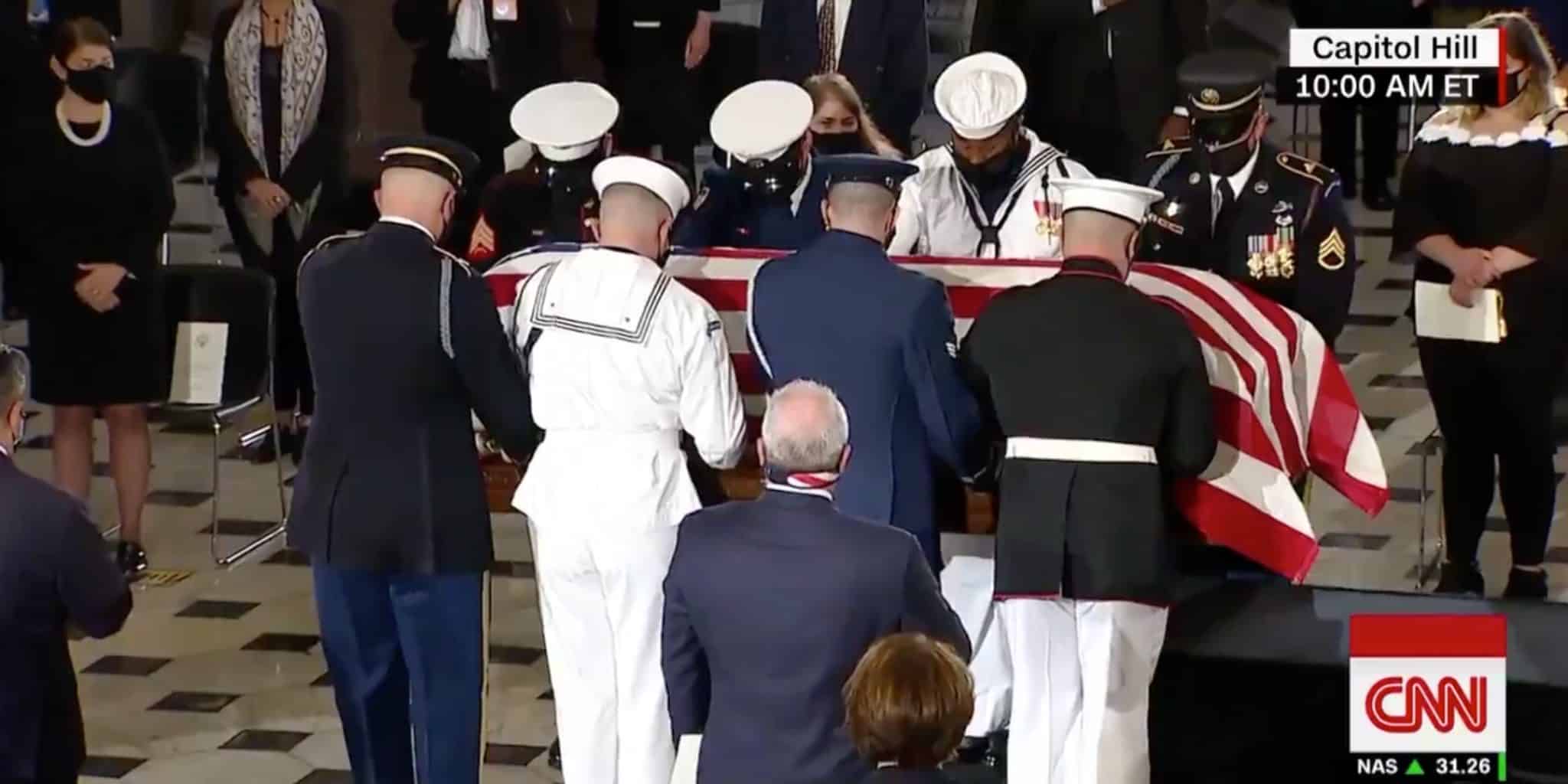 Ginsburg Makes History as the First Woman To Lie in State at the US Capitol