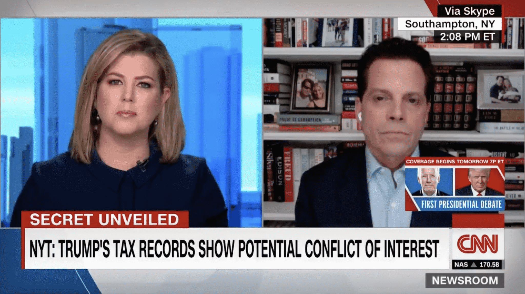 Scaramucci Says He Is Not Surprised by Allegations in New York Times Report About Trump’s Taxes