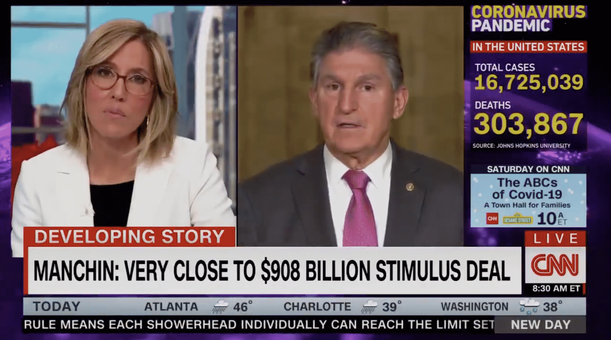 Manchin Suggests Next COVID Relief Bill May Have Smaller Direct Payments