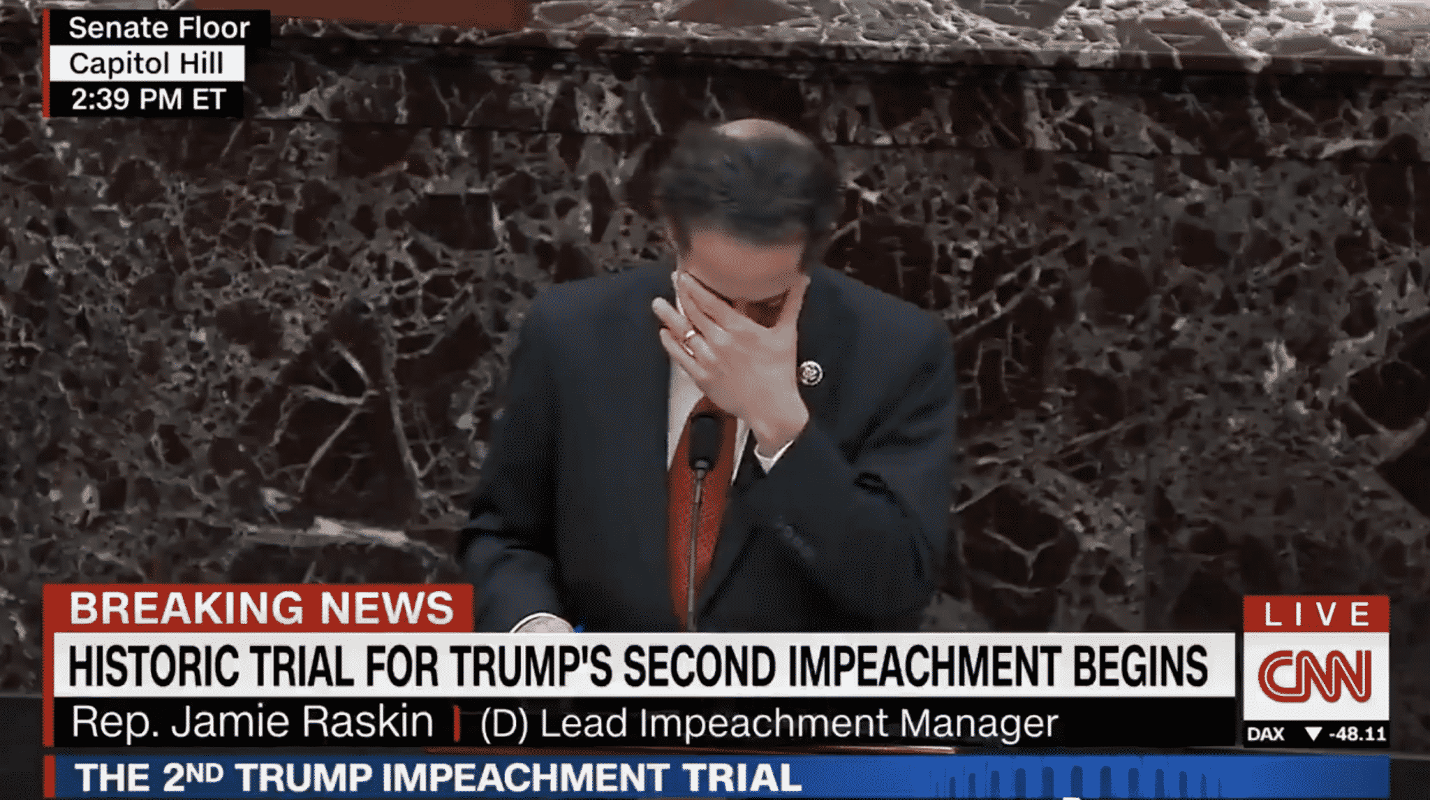 Rep. Jamie Raskin Chokes up as He Details Experience During Capitol Riots