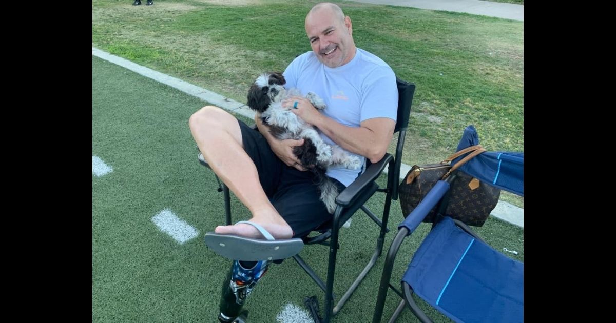 'She Adopted Us': Police Detective Who Lost His Leg in Crash Gives Double Amputee Dog Her Forever Home