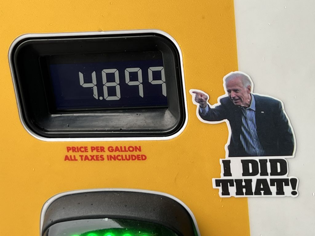 ‘I Did That!’: Biden Stickers Pop Up at Gas Pump, Manager Reveals How Many Removed Each Day