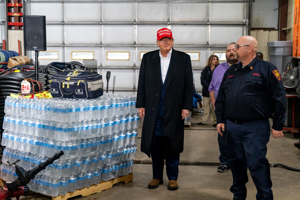 Liberals Rage After Noticing What Was on Water Bottles Trump Provided the People of East Palestine