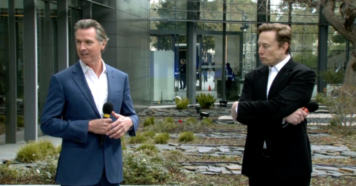 California Gov. Gavin Newsom made the cringeworthy remark during a news conference with Elon Musk.