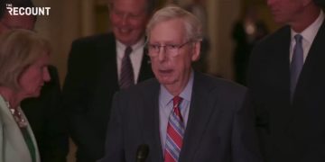 McConnell Escorted Away From Press Conference After He Freezes for 20 Seconds Mid-Sentence