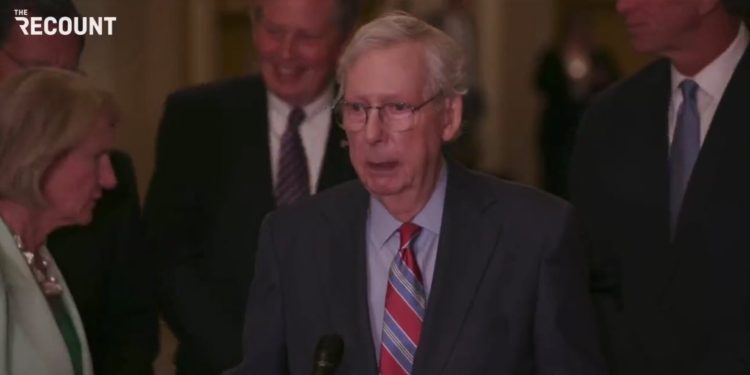 McConnell Escorted Away From Press Conference After He Freezes for 20 Seconds Mid-Sentence