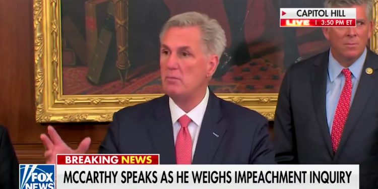 ‘You’re Wrong’: McCarthy Corrects Reporter for Claiming He ‘Floated’ the Idea of Impeaching Biden