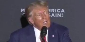 Former President Donald Trump drew loud -- if off-color -- cheers and chants when he called the charges against him "bulls***" in a speech to supporters.