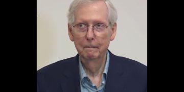 Senate Minority Leader Mitch McConnell froze for about 30 seconds during a news conference on Wednesday in Kentucky.