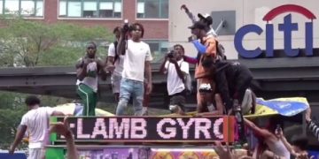 An estimated 40 people were arrested in New York City on Friday, after a giveaway announced by social media influencer Kai Cenat turned chaotic.