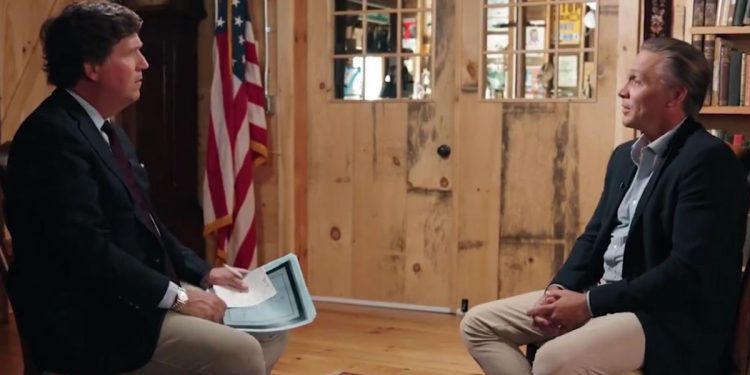 Former Hunter Biden business partner Devon Archer, right, discussed his experiences with former Fox News host Tucker Carlson.