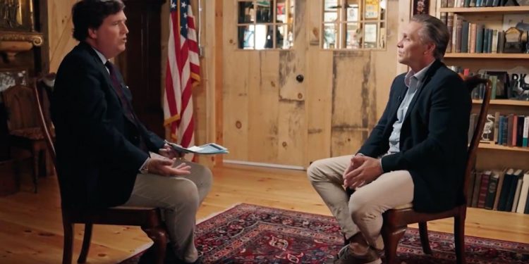 On Wednesday's episode of "Tucker on Twitter," Tucker Carlson, left, interviewed Hunter Biden's business partner Devon Archer and got insight into Biden and his position in the company.