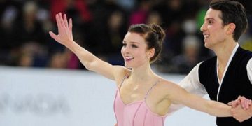 Canadian figure skater Alexander Paul is pictured in a file photo with her partner and then-future husand Mithell Islam.
