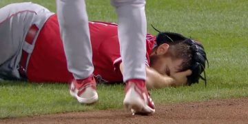 During Saturday’s Mets-Angels game, Angels pitcher Chase Silseth got hit in the head by a throw made by his own first baseman. Silseth was taken to the hospital after the play.