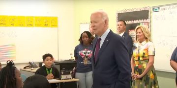 In a YouTube video from Monday, President Joe Biden visited a D.C. public school to welcome students. However, Biden couldn’t resist doing something questionable around kids.