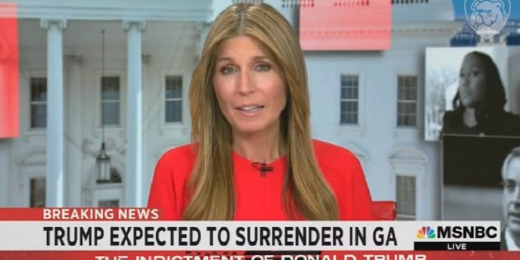 MSNBC host Nicolle Wallace is pictured during a broadcast Thursday.