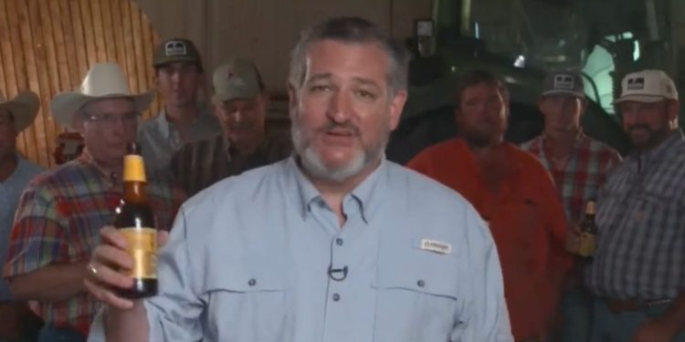 During a recent news show of “Eric Bolling The Balance” on Newsmax, Texas Sen. Ted Cruz cracked open a beer on live TV. He did this after the Biden administration discussed limiting Americans to two beers per week.