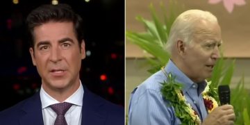 Fox News host Jesse Watters discusses President Joe Biden's recent visit to Maui.