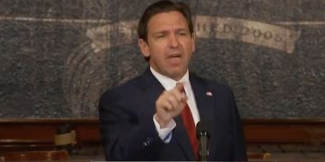 Florida GOP Gov. Ron DeSantis gave a heated reply to a reporter asking about a recent shooting.