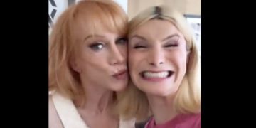 Comedian Kathy Griffin, left, attempted a publicity stunt with transgender influencer Dylan Mulvaney, right, by hosting a salon with him and several female celebrities.
