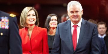 Iowa Gov. Kim Reynolds' husband Kevin has been diagnosed with lung cancer.