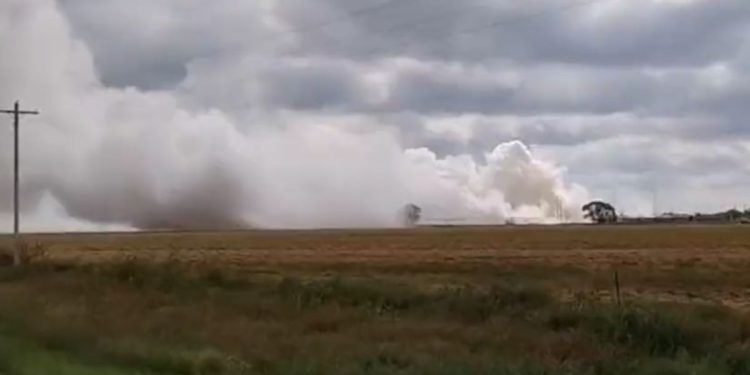 At one point the evacuation covered a four-mile radius.