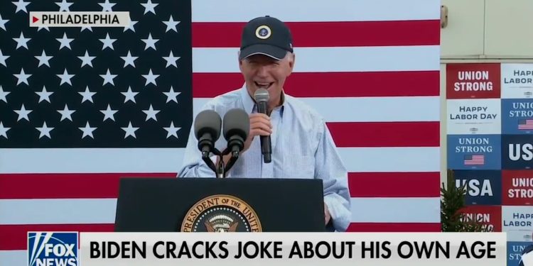 Watch: Biden Laughs When Audience Member Predicts He Has 10 Years Left to Live