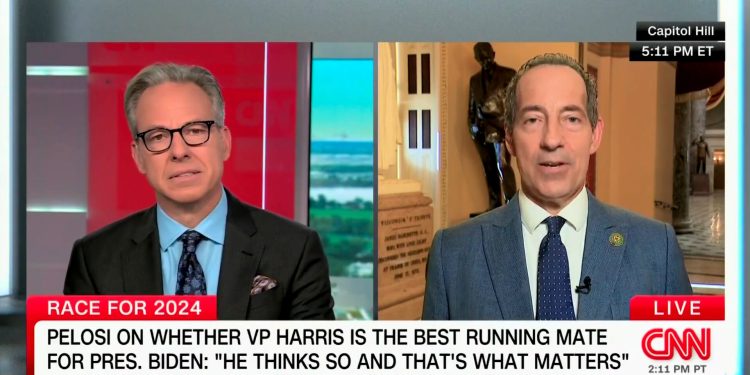 Watch: Dem Rep Suggests Jake Tapper Might Be a ‘Stronger’ Running Mate for Biden Than Harris