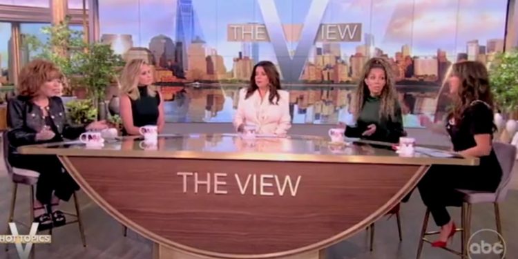 The co-hosts quickly changed the subject to Donald Trump.