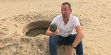 Dave Kennedy thought he had discovered the site of a meteor strike at an Irish beach.