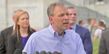 Republican Rep. Scott Perry of Pennsylvania speaks to reporters.