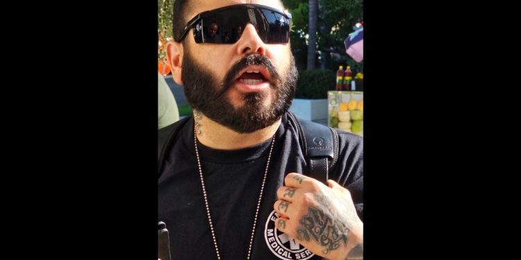 This Twitter screen shot shows a man who was arrested at an event for Democratic presidential candidate Robert F. Kennedy Jr.