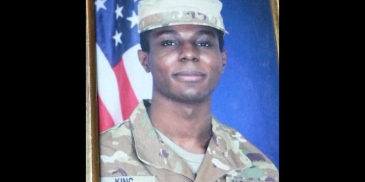 This Twitter screen shot shows Travis King.