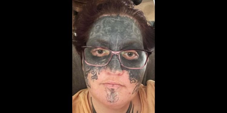 This Twitter screen shot shows Taylor White, who was sexually assaulted and forcibly given tattoos. She is now working to remove those tattoos.