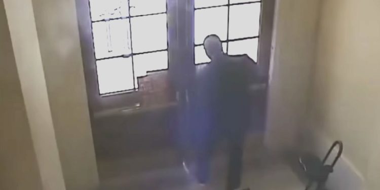 Video shows Rep. Jamaal Bowman removing warning signs from exit doors just before pulling a fire alarm in the Cannon House Office Building Sept. 30.