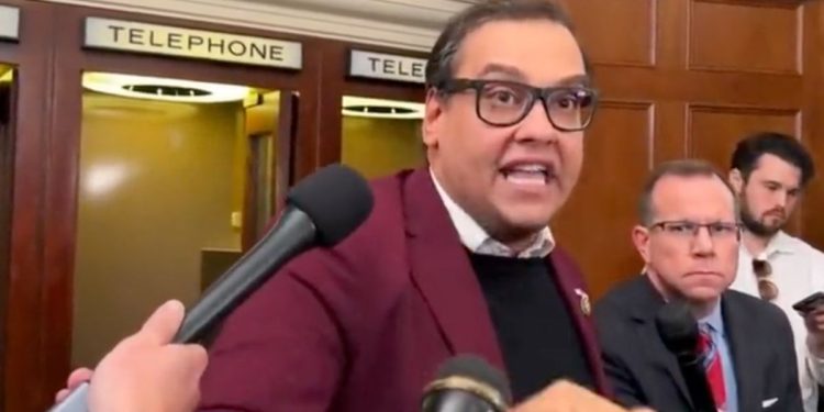 New York GOP Rep. became very animated after the encounter with a man critical of Israeli policy.