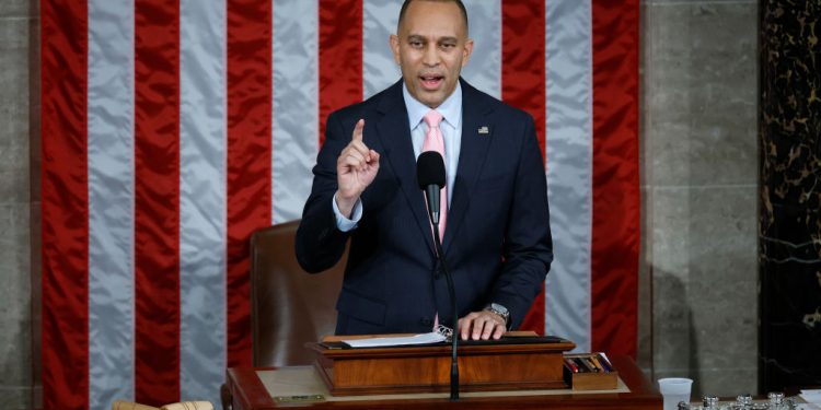 Hakeem Jeffries Goes Off the Deep End After Mike Johnson Is Elected Speaker, Compares Jan. 6 to Pearl Harbor and 9/11
