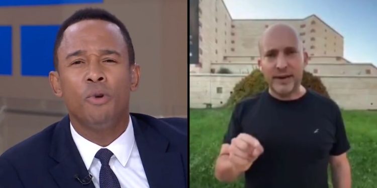 Former Israeli Prime Minister Naftali Bennett, right, got into a heated exchange with Sky News reporter Kamali Melbourne on Thursday.