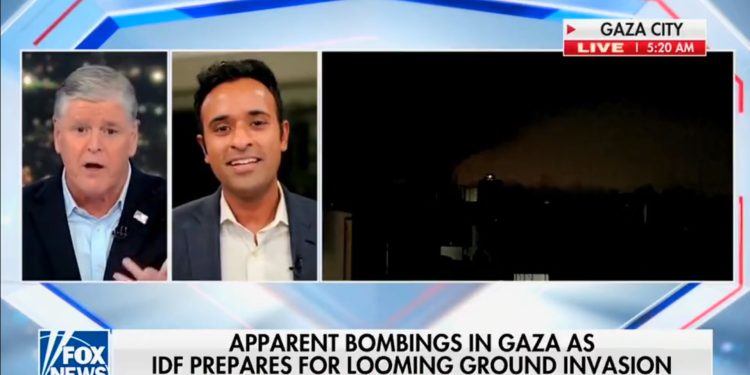 Ramaswamy Praises Tucker Carlson on Fox News As Hannity Grills Him About His Background