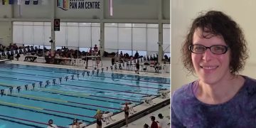 The 50-year-old transgender swimmer competed against 13- and 14-year-old girls at a Toronto swim meet, according to the report.