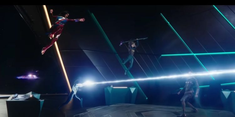 "The Marvels," from Marvel Studios, is scheduled to debut in theaters on Nov. 10. Pictured is a scene from the official trailer of the movie.