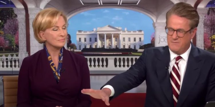 This YouTube screen shot shows Joe Scarbarough and Mika Brzezinski reacting to recent presidential polling data.